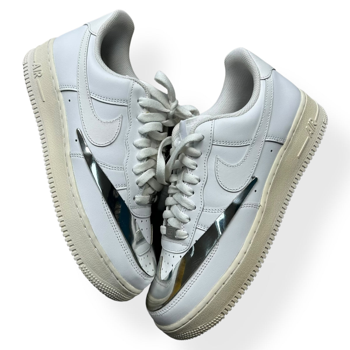 Nike Air Force 1 by Comme des Garcons DEUX "Metallic Silver" UK 8.5