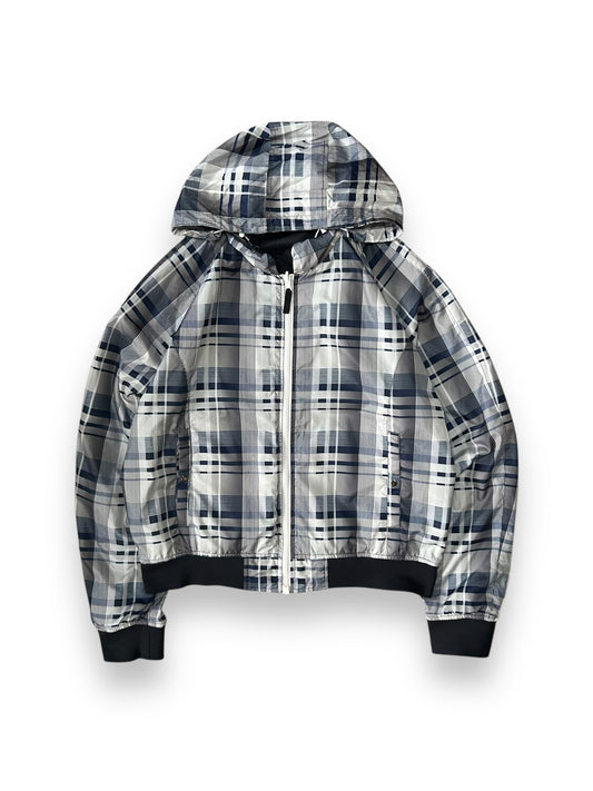 Vintage Armani Jeans Plaid Windbreaker Jacket Size L