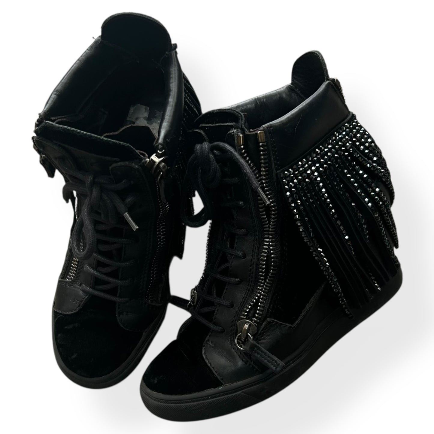 Giuseppe Zanotti Fringe Wedge Trainer UK 5