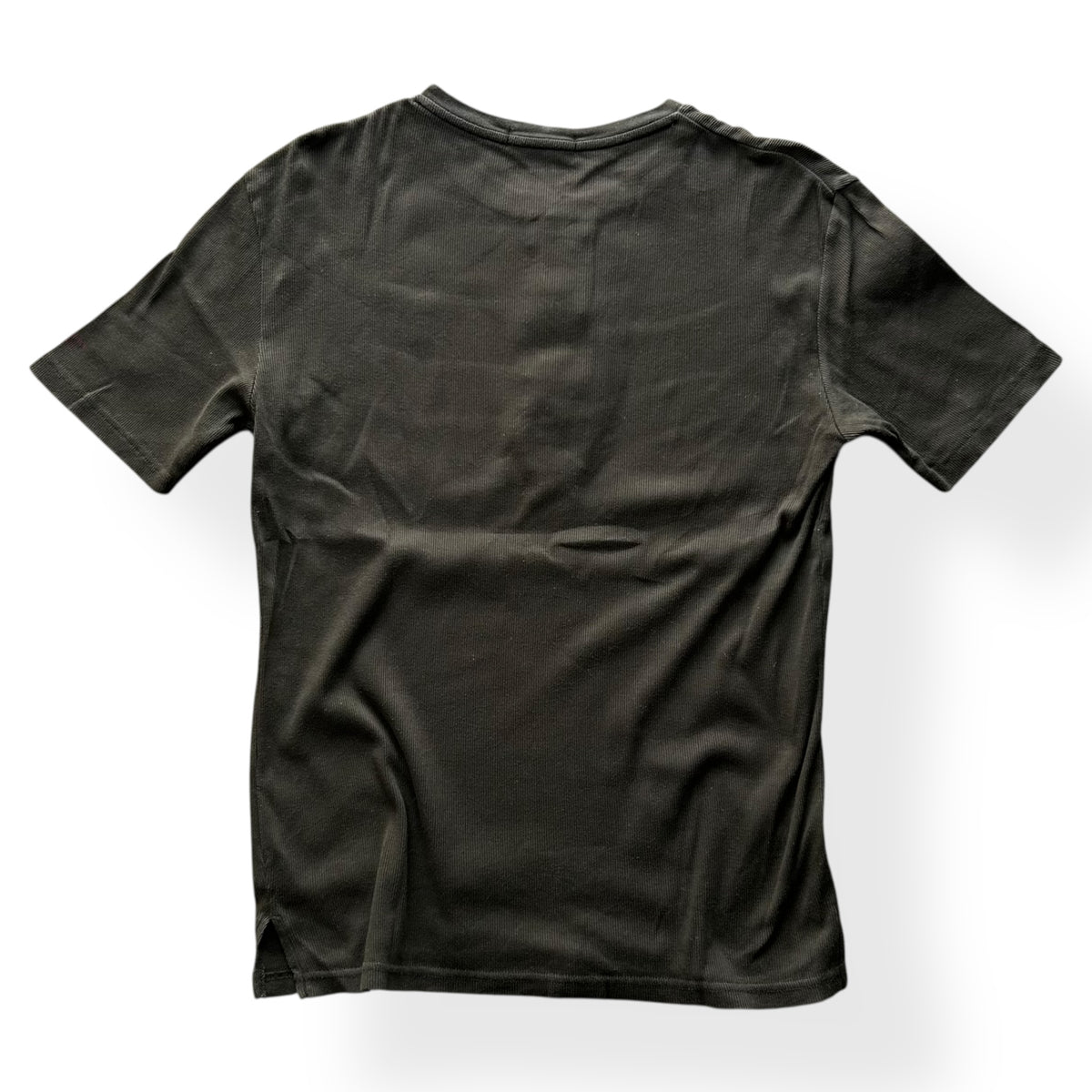Burberry Black Label Short Sleeve Ribbed Henley T Shirt S