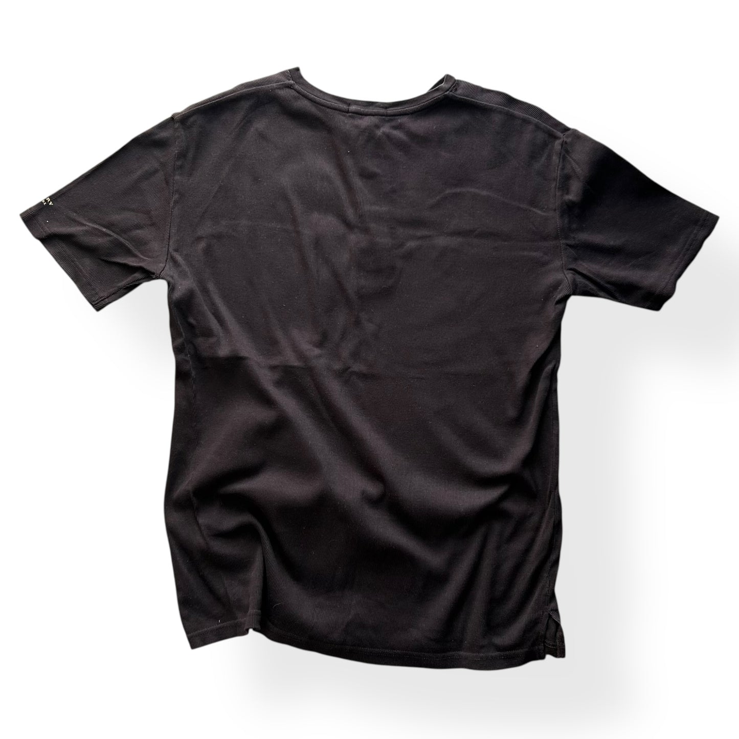 Burberry Black Label Short Sleeve Ribbed Henley T Shirt M