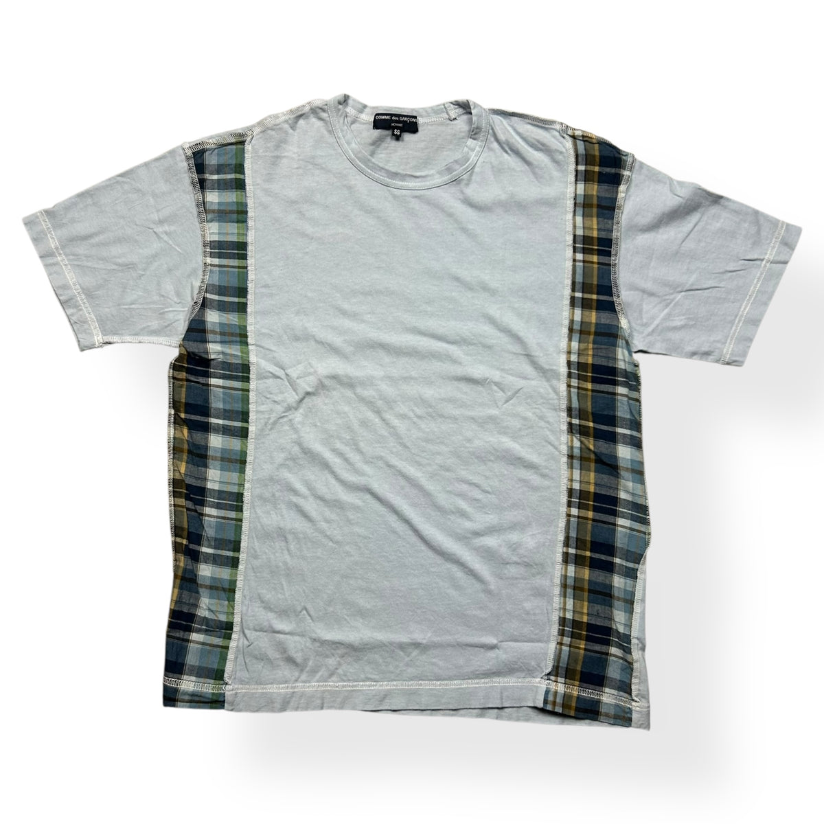 Comme Des Garcons Homme Plaid Pannel T-Shirt S