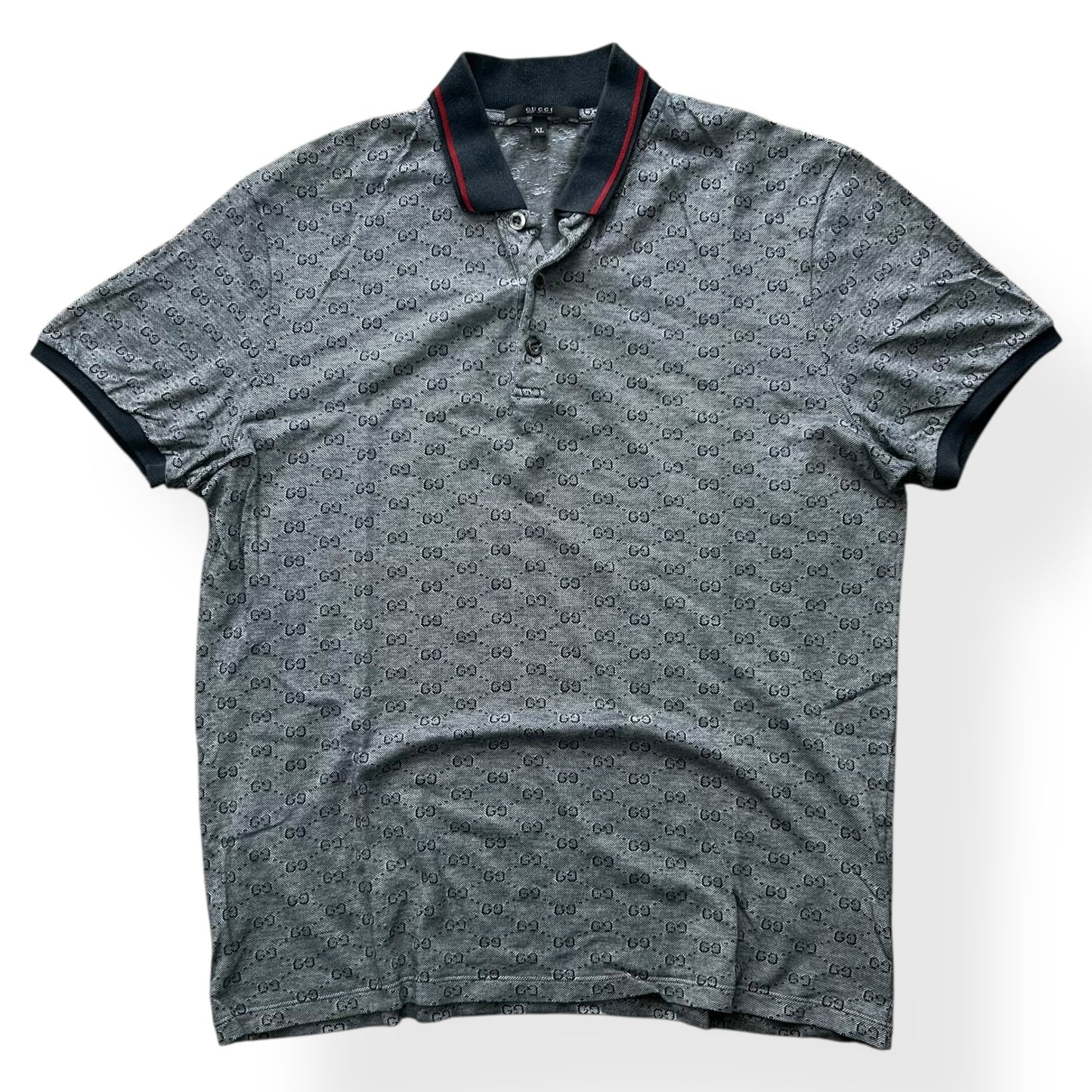 Vintage Gucci Monogram Logo Polo Shirt L