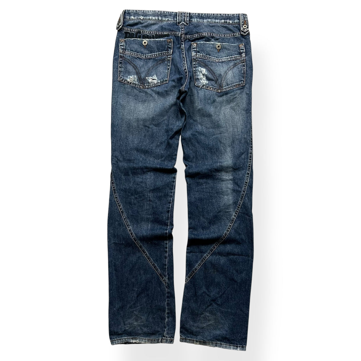 Dolce Gabbana Relaxed Straight Distressed Denim Jeans W34 L35