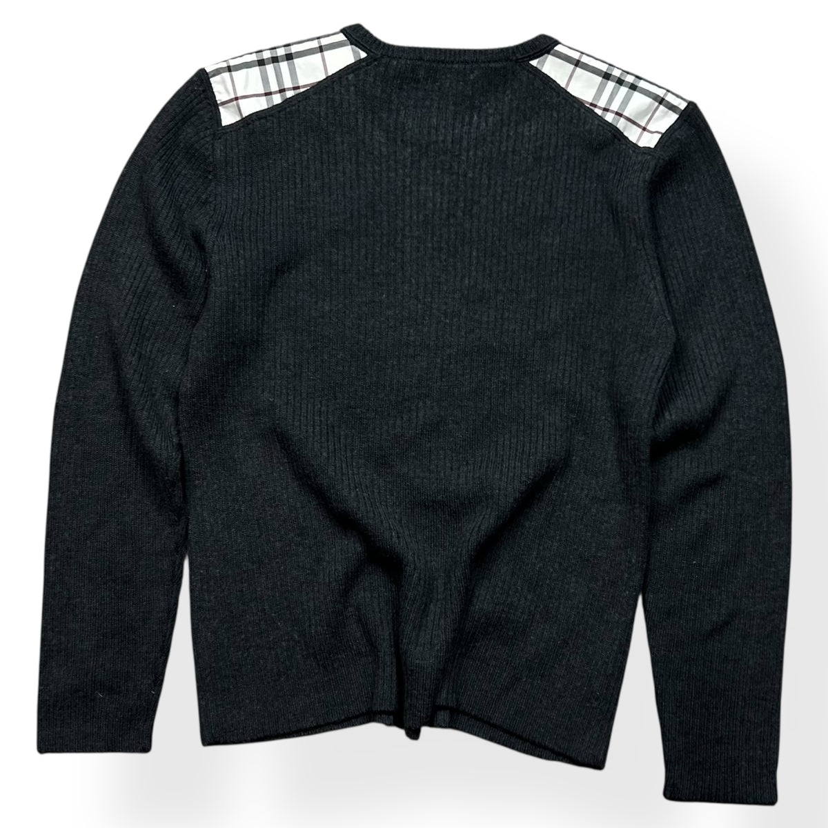 Burberry Black Label Nova Check Ribbed Knit Jumper M