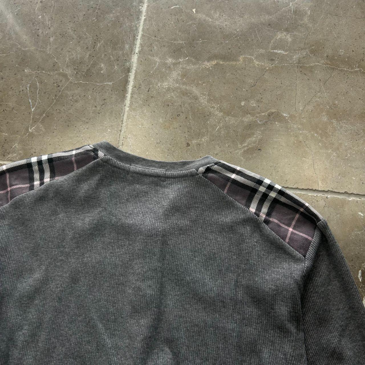 Burberry Black Label Nova Check Ribbed Henley T Shirt S