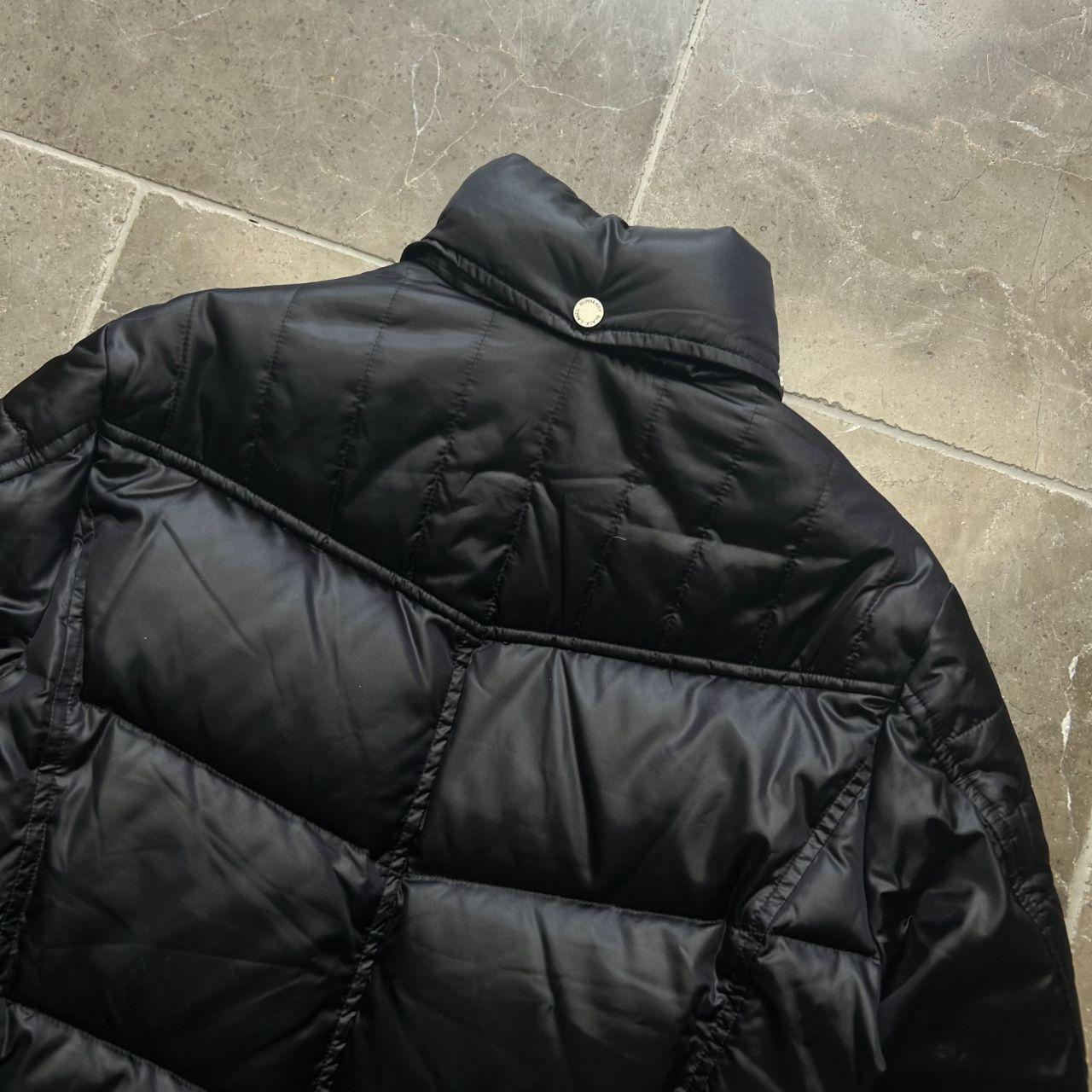 Vintage Burberry Black Label Biker Puffer Jacket Black S