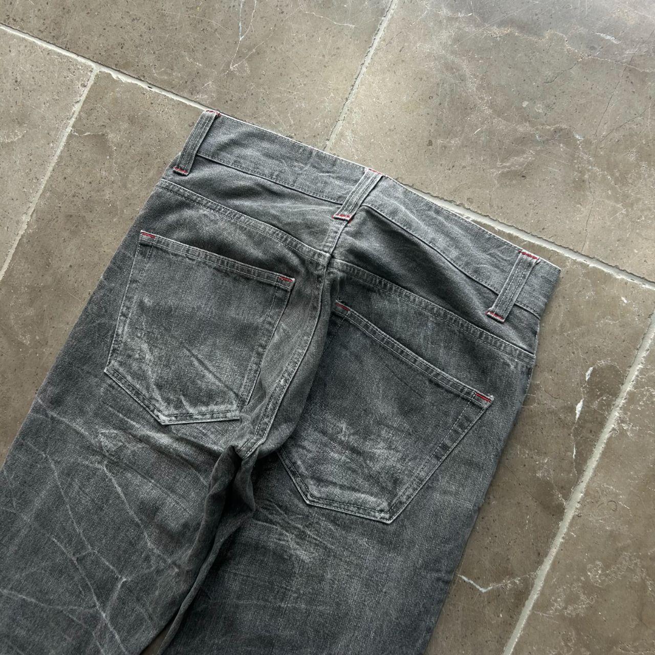 Vintage Japan Style Union Jack Faded Bootcut Jeans W28 L32