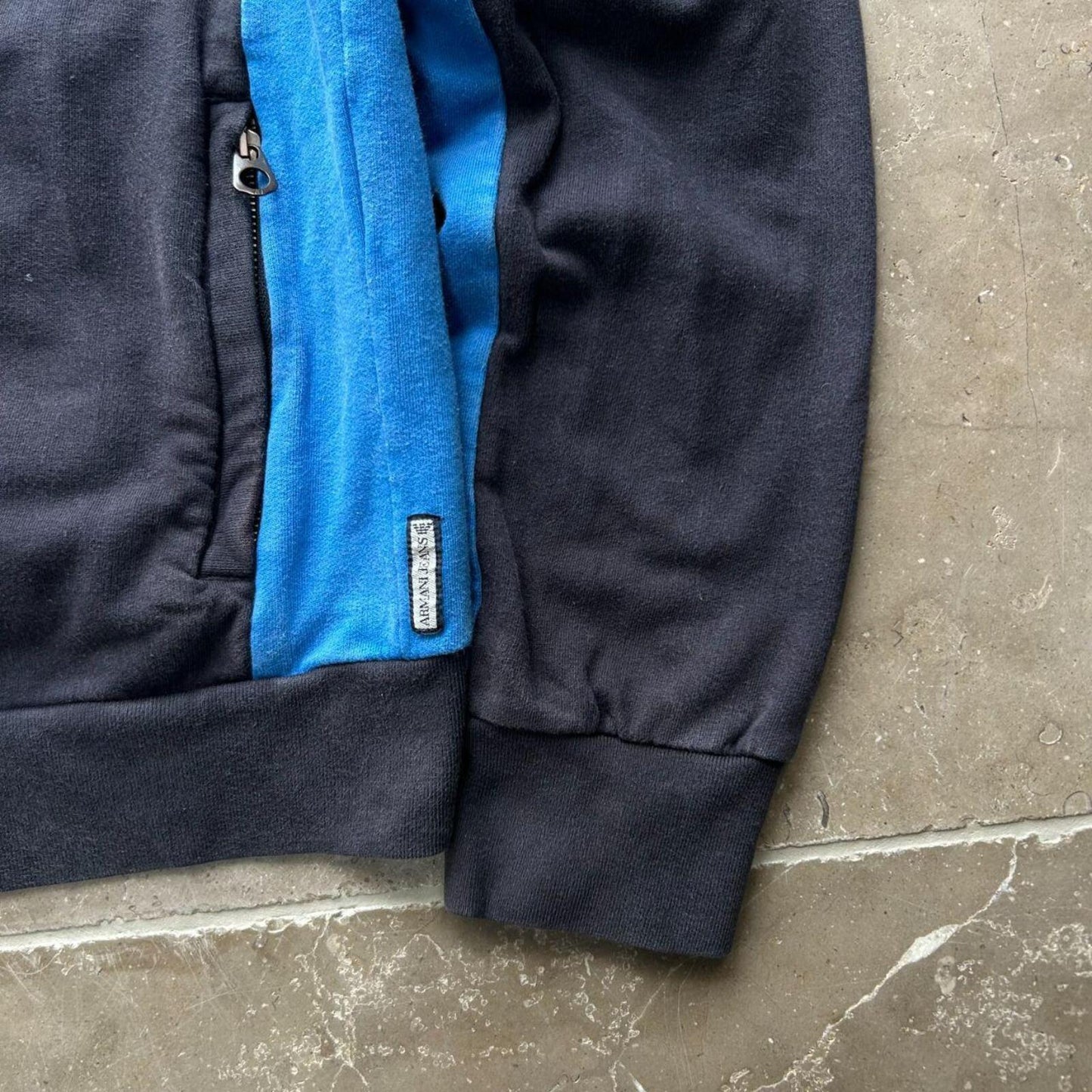 Vintage Armani Jeans Zip Up Jumper Size L