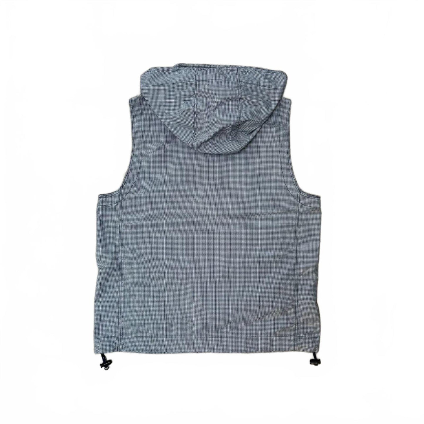 Burberry Black Label Gingham Check Gilet Hooded Vest Jacket M
