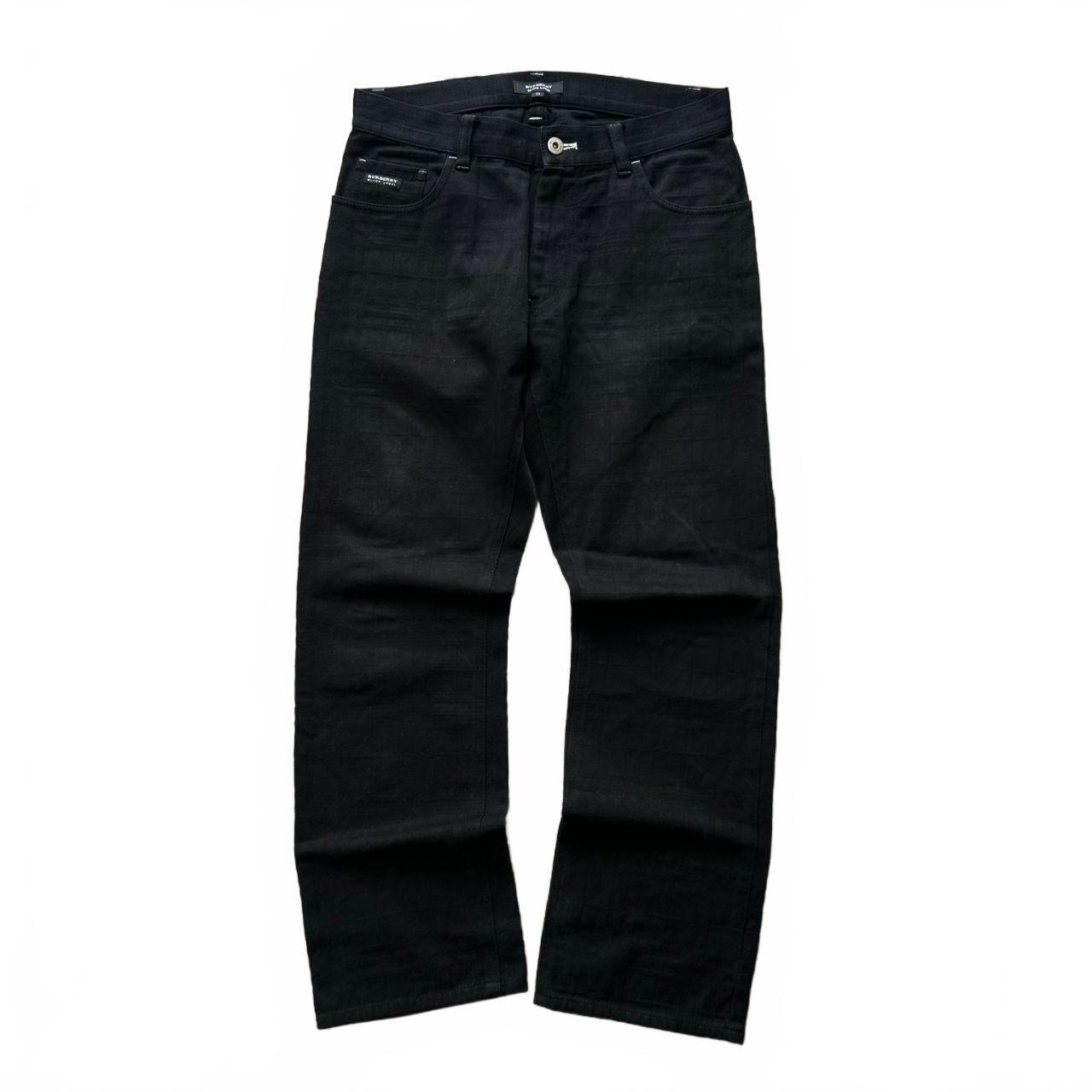 Vintage Burberry Black Label Shadow Check Jeans W30 L28