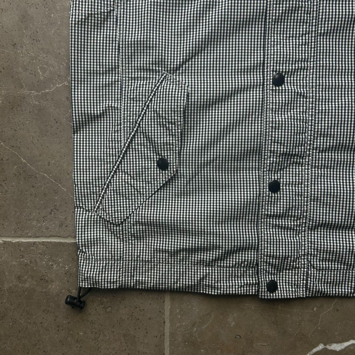 Burberry Black Label Gingham Check Gilet Hooded Vest Jacket S