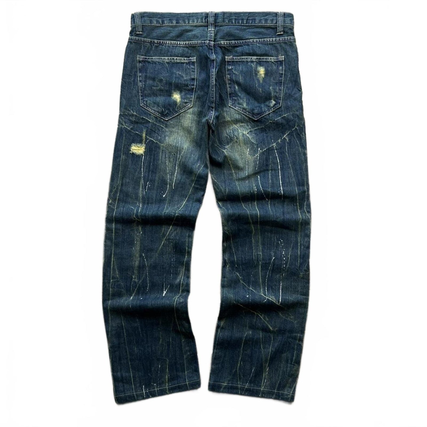 Vintage Japan Style Faded Relaxed Straight Jeans W30 L28