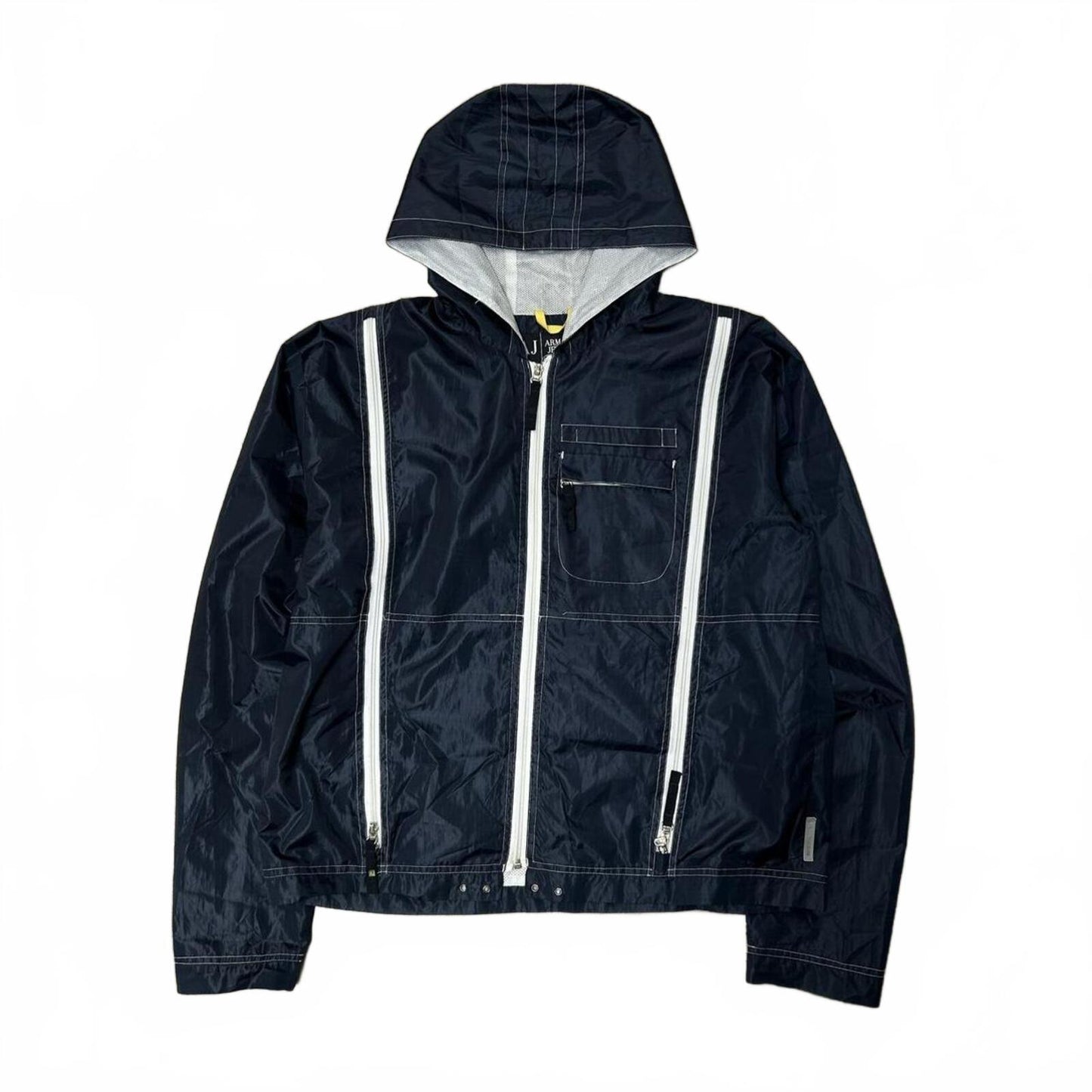 Vintage Armani Jeans Logo Lightweight Windbreaker Size L
