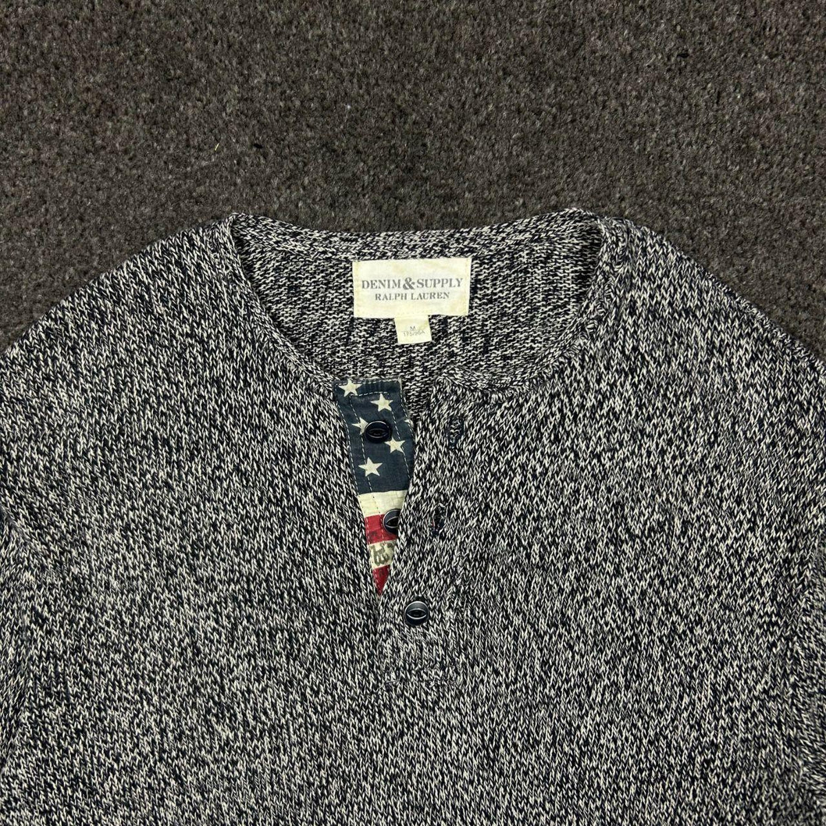 Ralph Lauren Denim Supply Henley Knit Jumper M