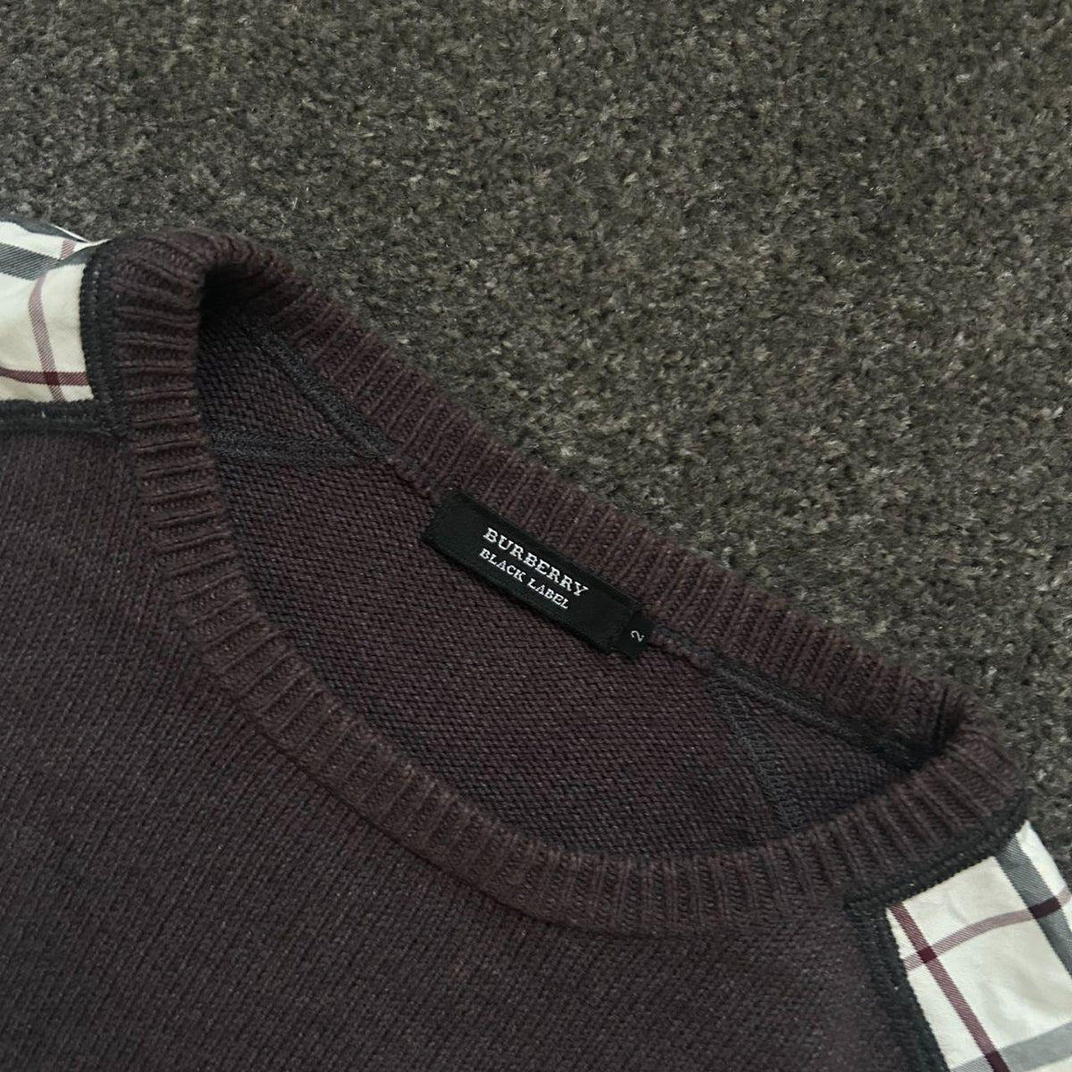 Burberry Black Label Nova Check Knit Jumper S