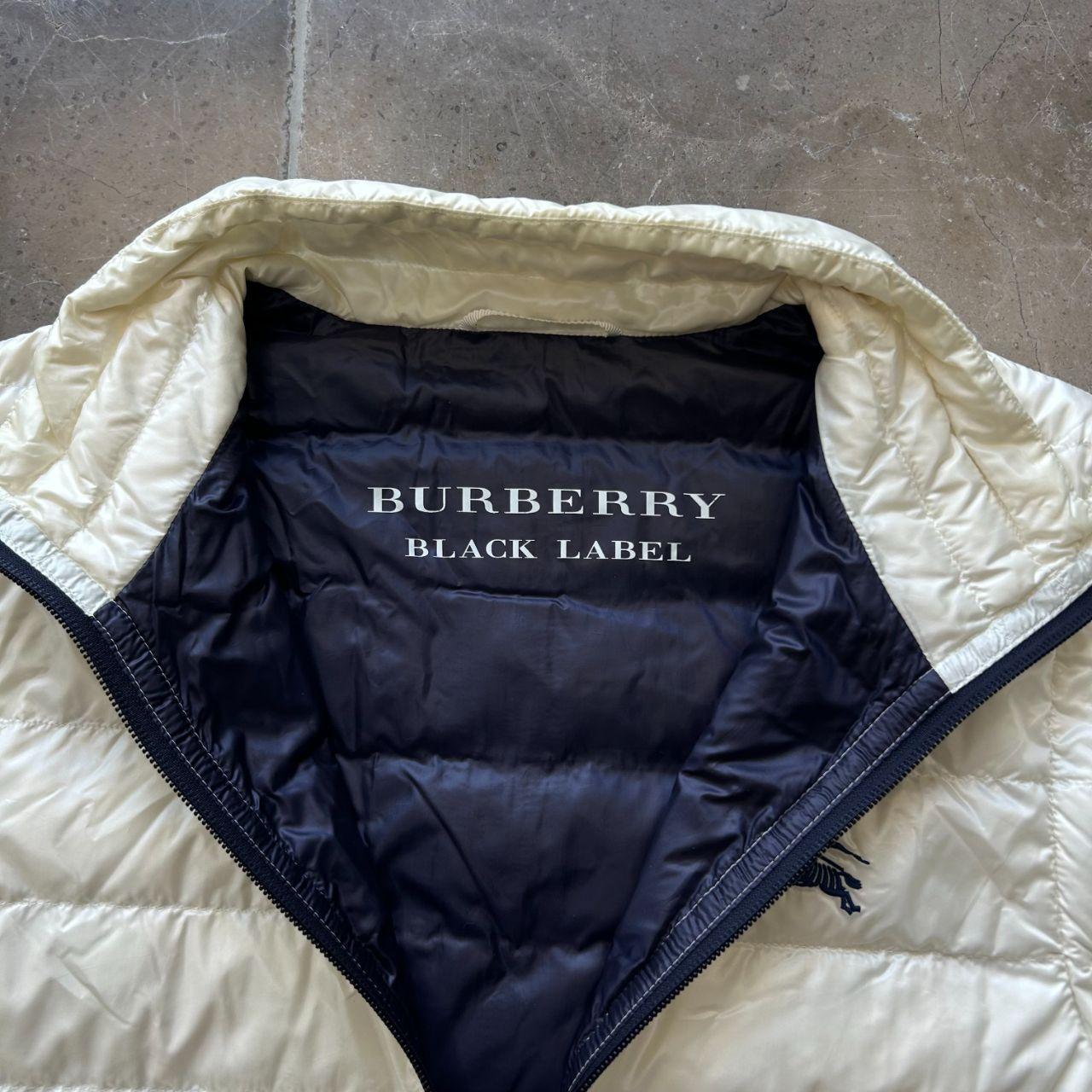 Vintage Burberry Black Label Puffer Jacket White S