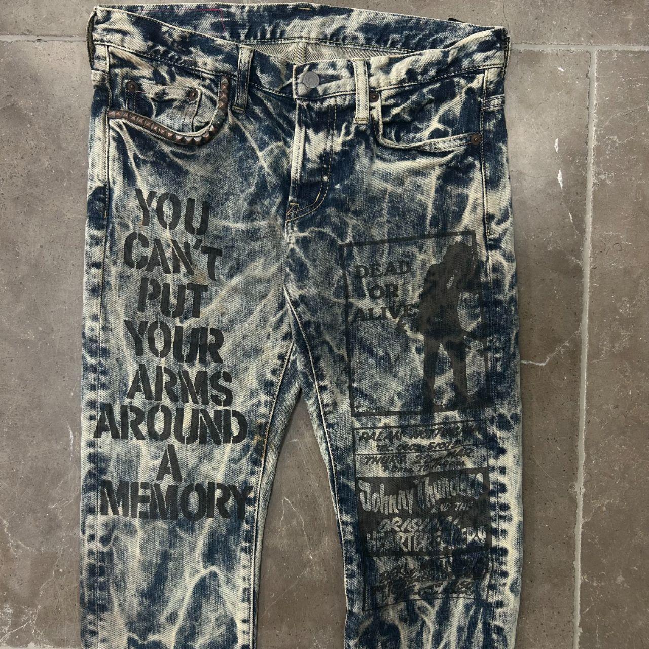 Hysteric Glamour x Johnny Thunders Bleached Denim Jeans W30 L32