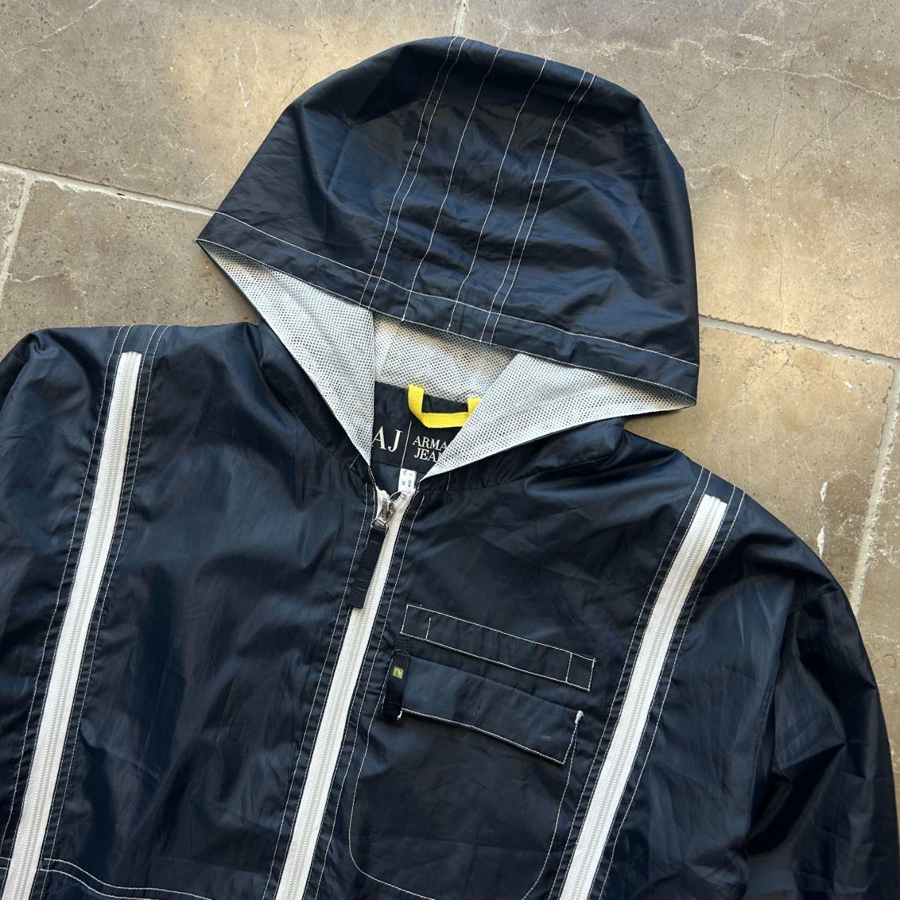 Vintage Armani Jeans Logo Lightweight Windbreaker Jacket Size L