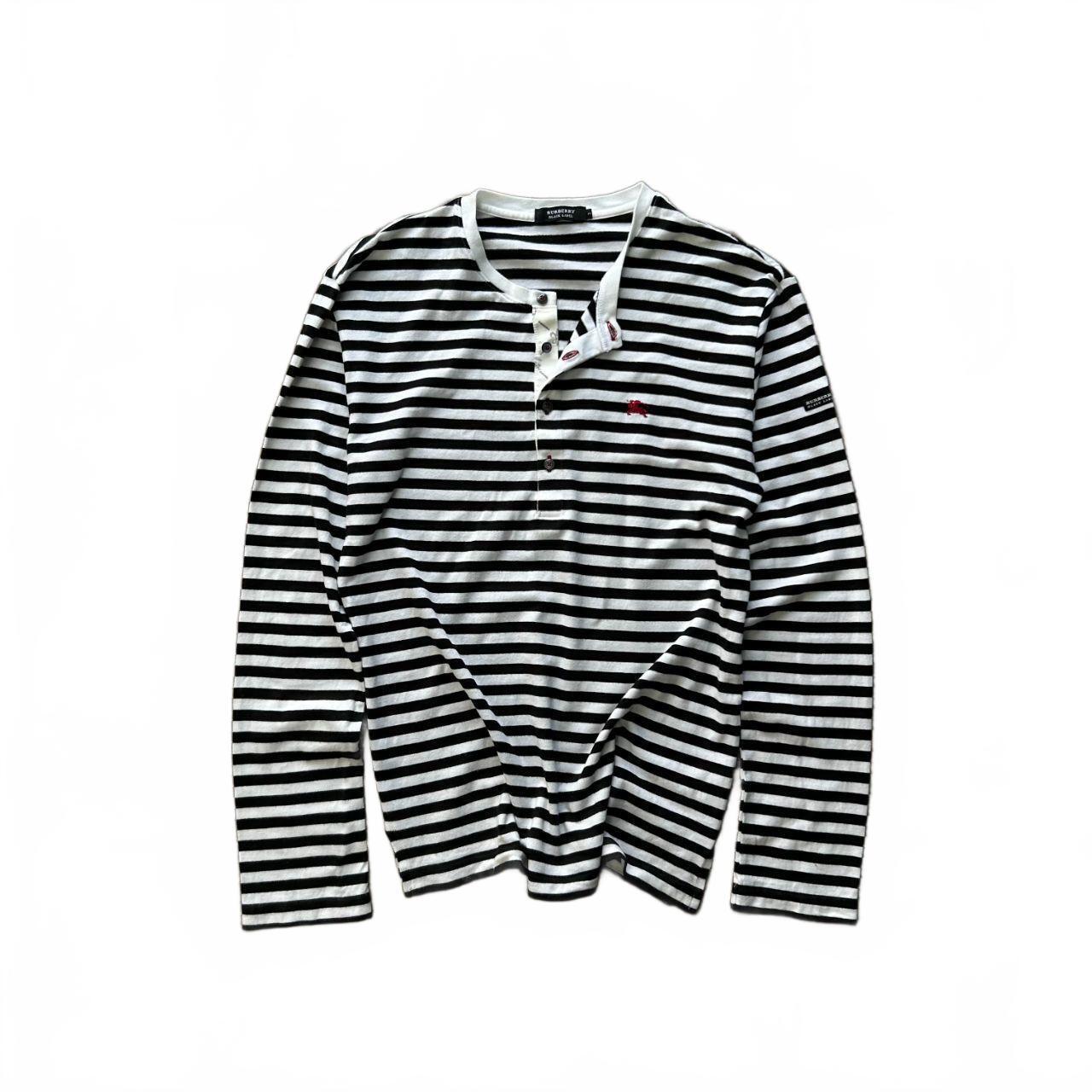 Burberry Black Label Striped Henley T Shirt M