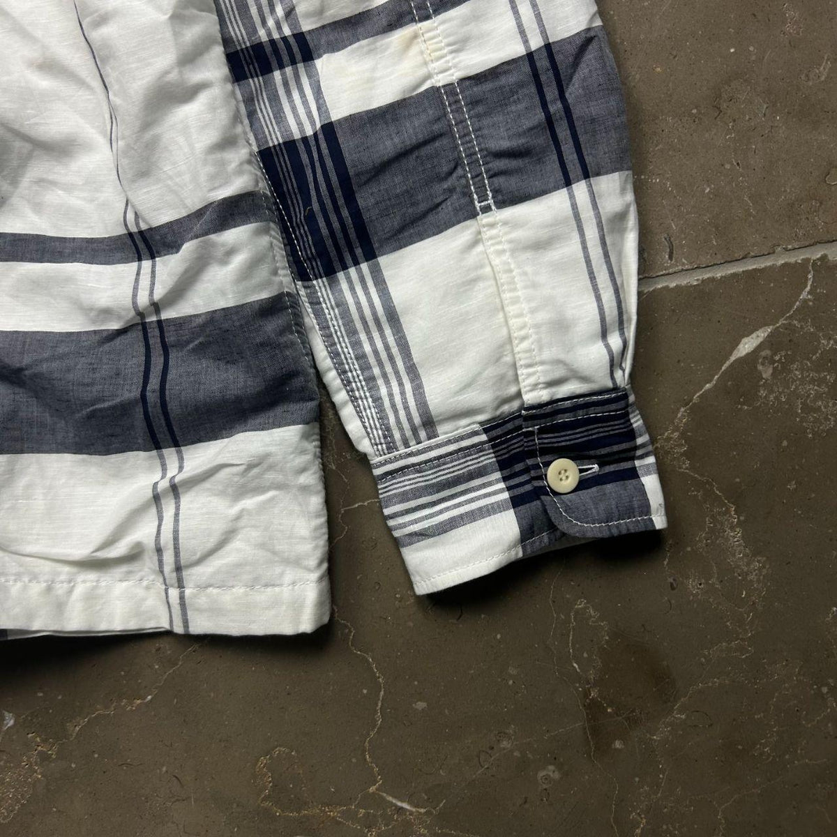 Comme des Garcons Homme Plaid Hooded Windbreaker Jacket L