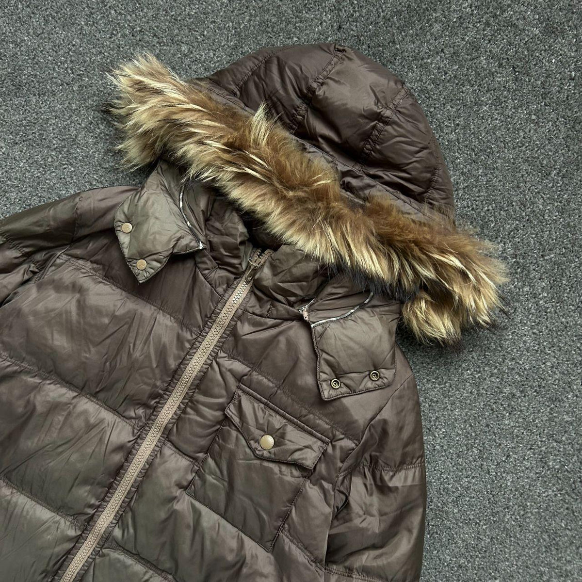 Burberry Blue Label Fur Hood Puffer Jacket M