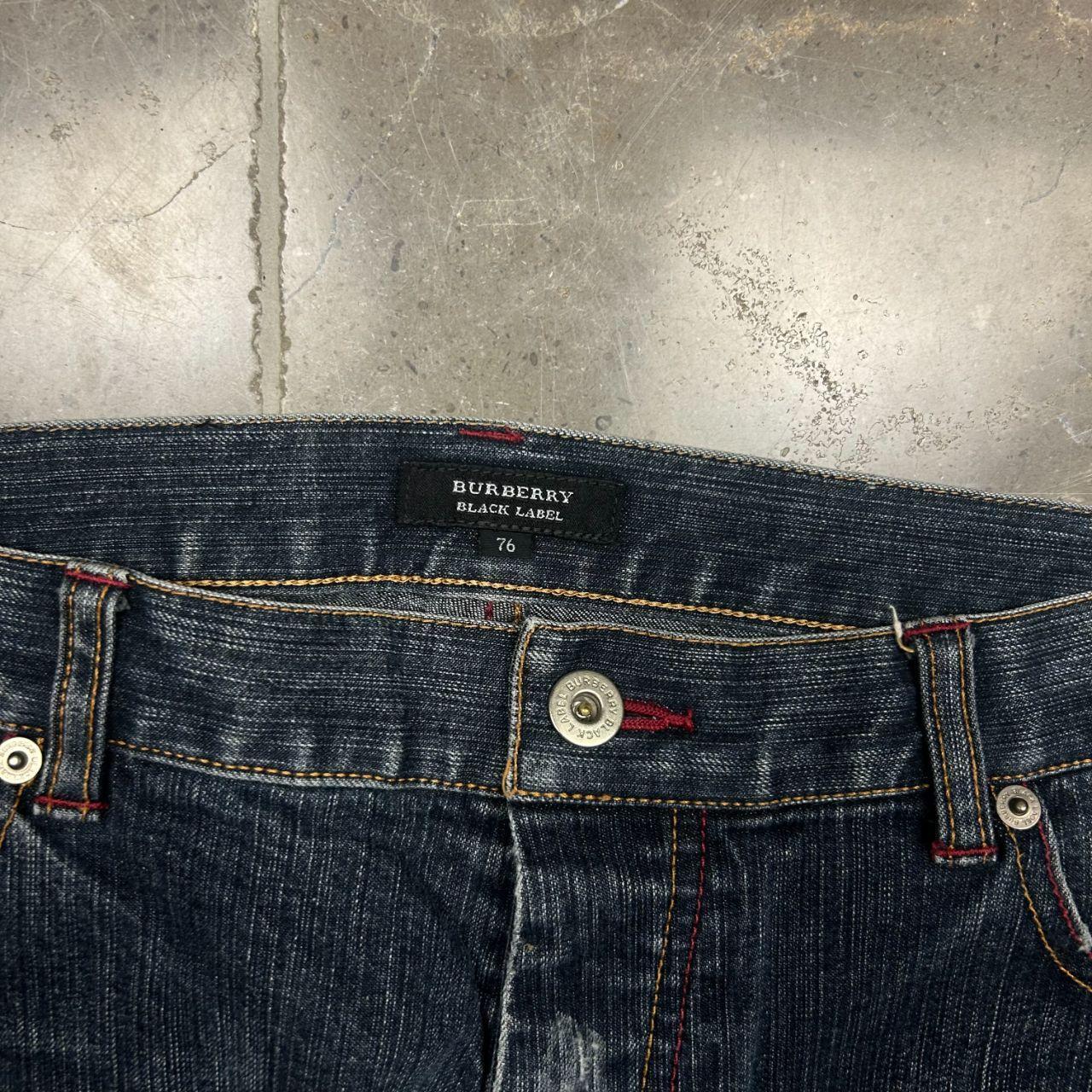Vintage Burberry Black Label Relaxed Straight Ripped Jeans W32 L33