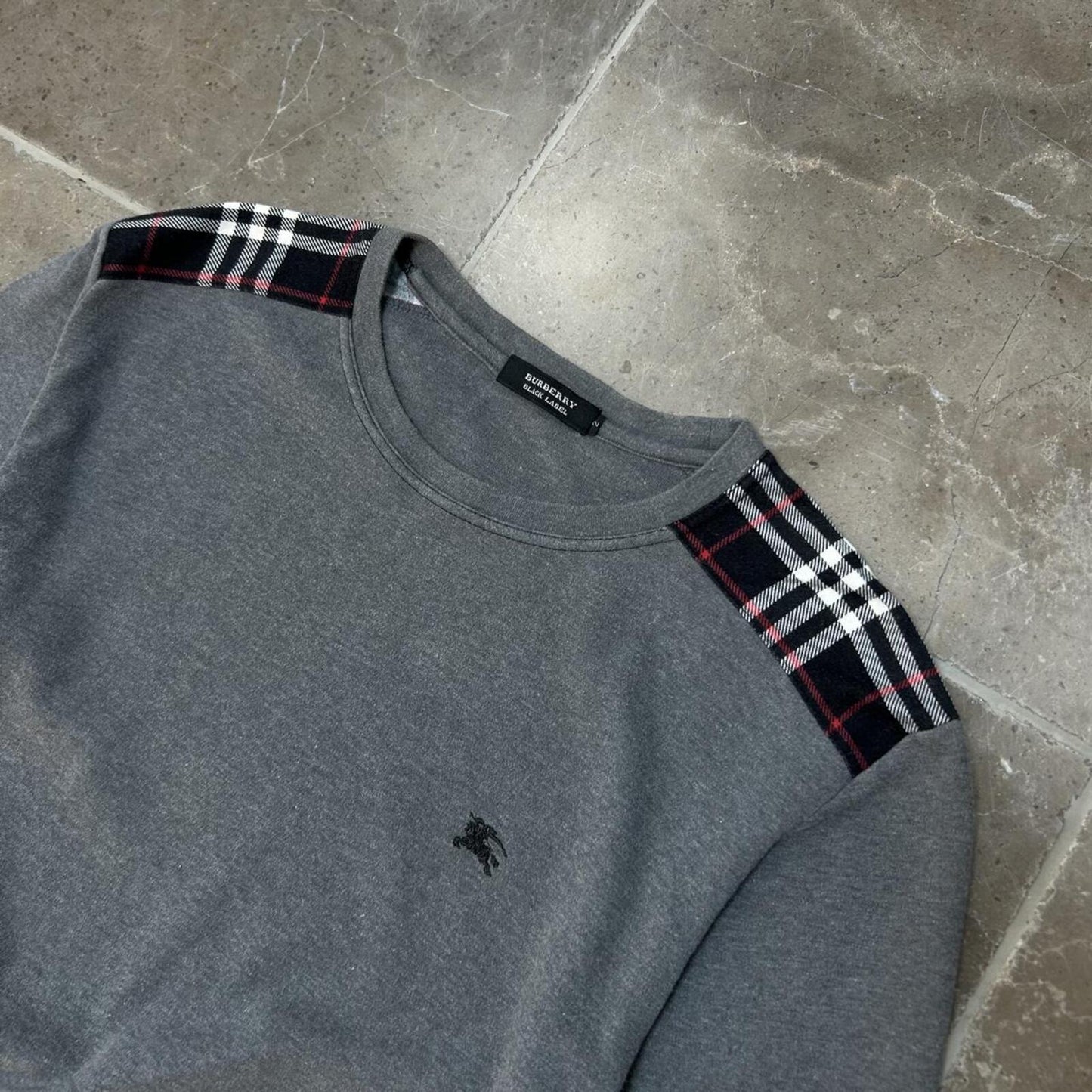 Burberry Black Label Nova Check Long Sleeve T Shirt S
