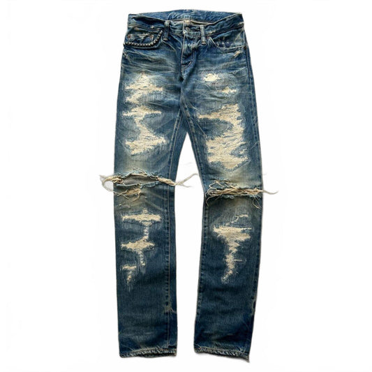 Hysteric Glamour Slim Studded Denim Ripped Jeans W26 L32