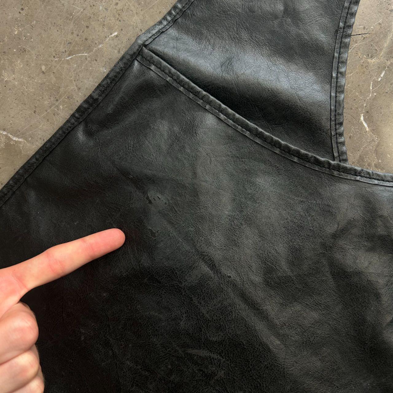Vintage Armani Jeans Flat Leather Crossbody Messenger Bag