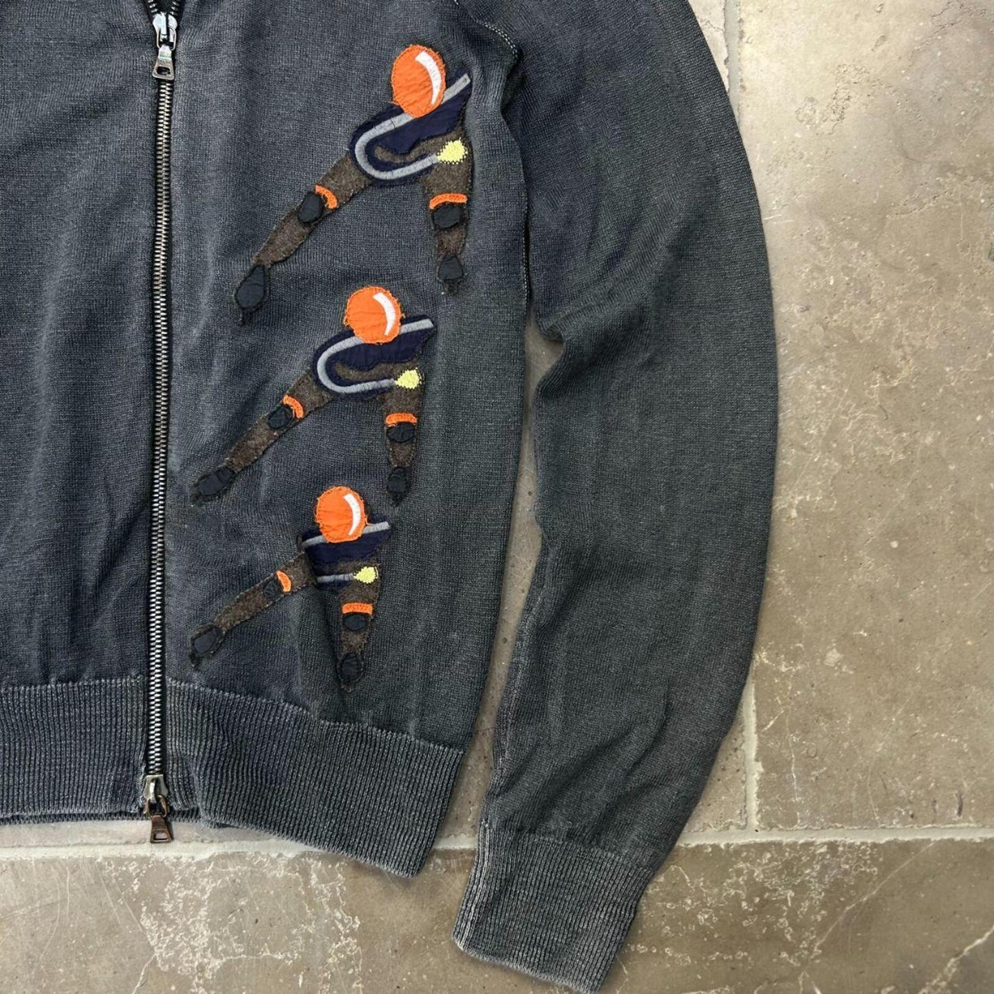 Womens Prada Knitted Zip Up Jumper Cardigan S