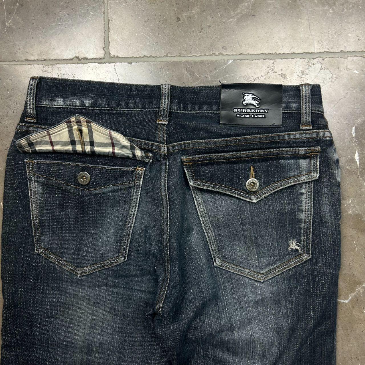 Vintage Burberry Black Label Bootcut Ripped Jeans W28 L29