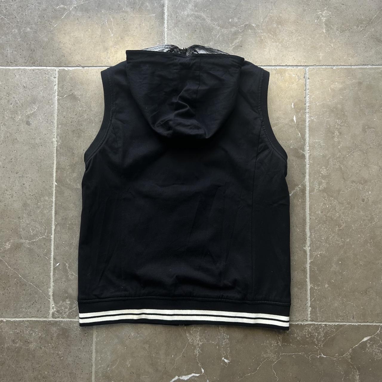 Burberry Black Label Reversible Gingham Check Gilet Hooded Vest Jacket M