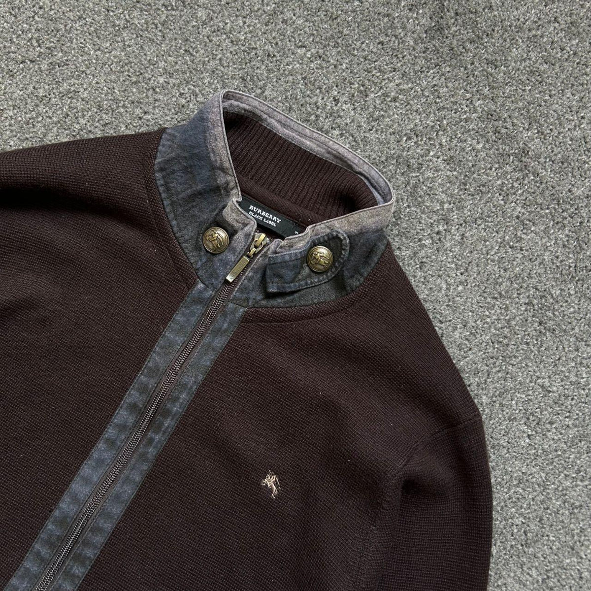 Burberry Black Label Knit Zip Up Jumper S