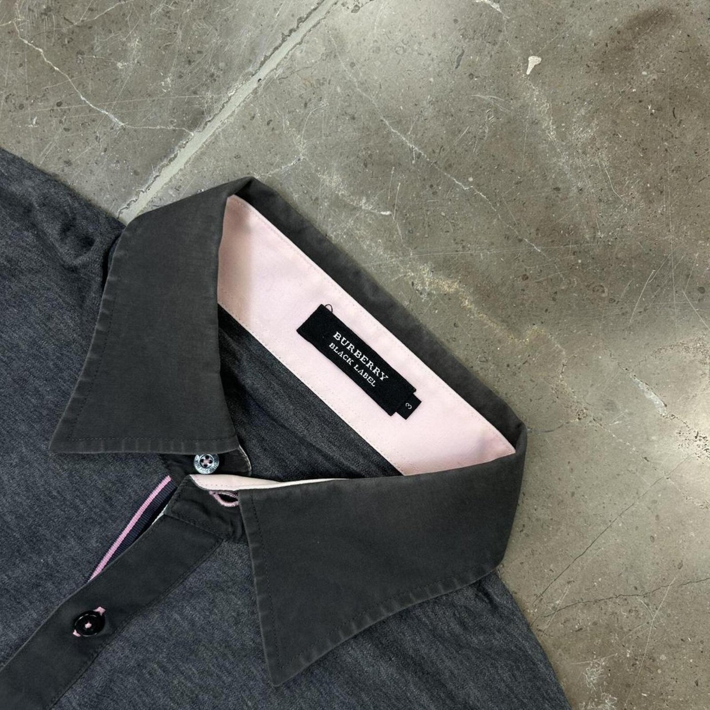 Burberry Black Label Long Sleeve Polo Shirt M