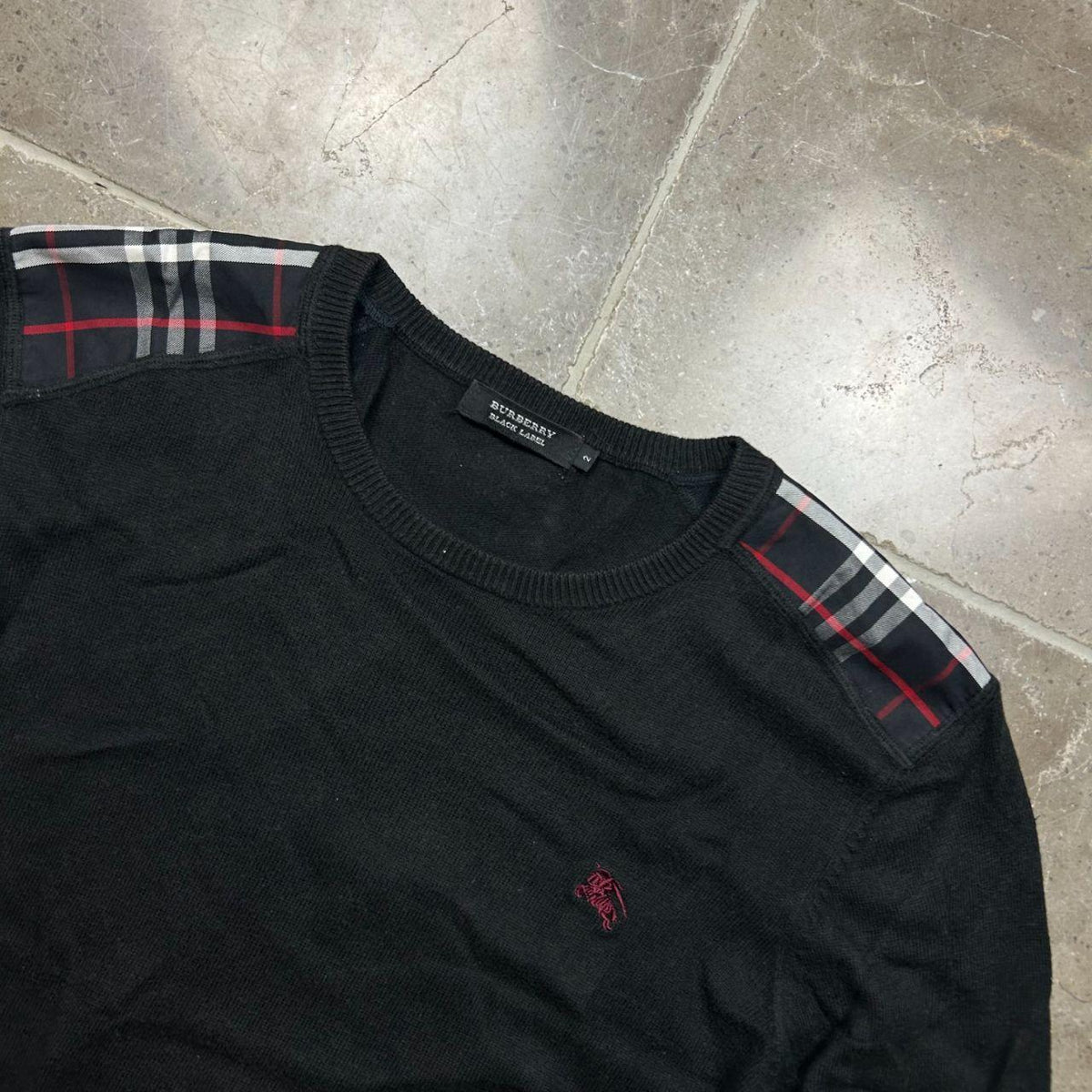 Burberry Black Label Nova Check Thin Knit Jumper S