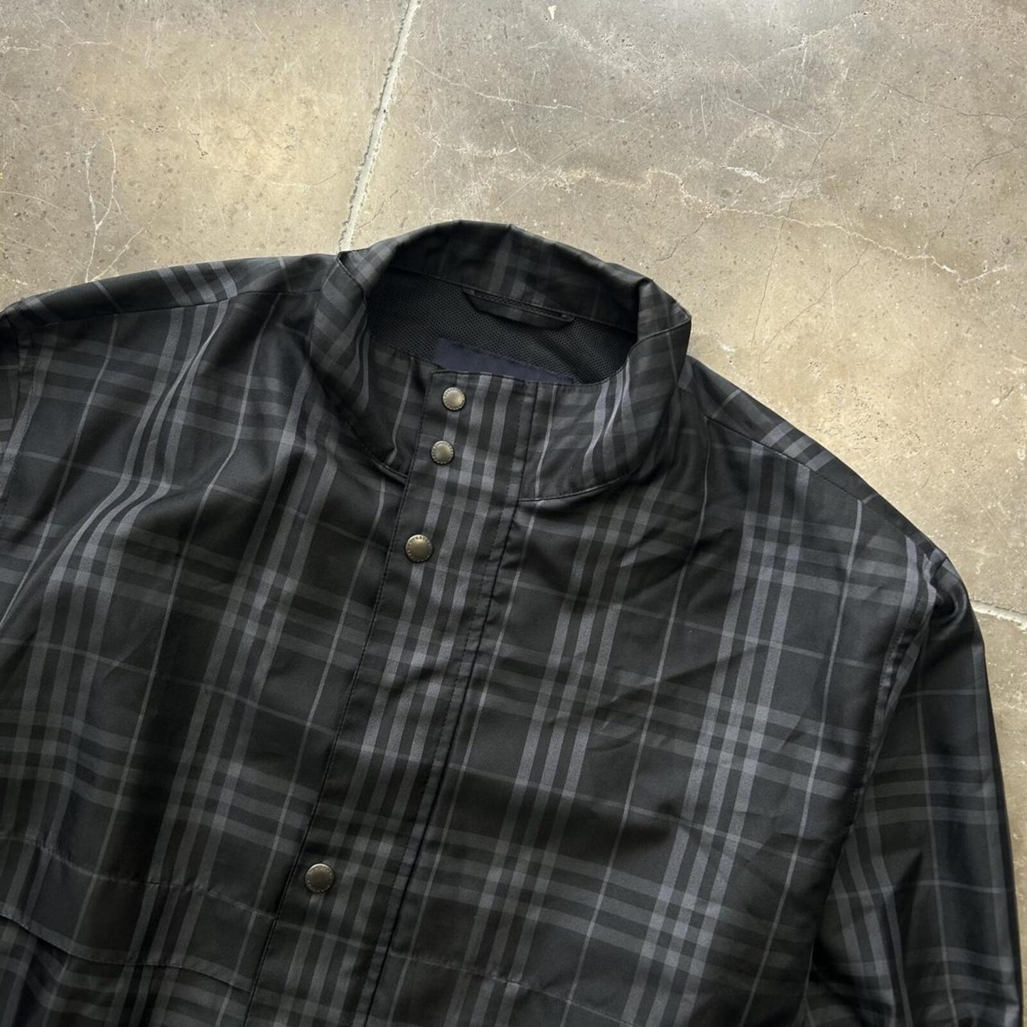 Burberry Golf Shadow Check Windbreaker Jacket L