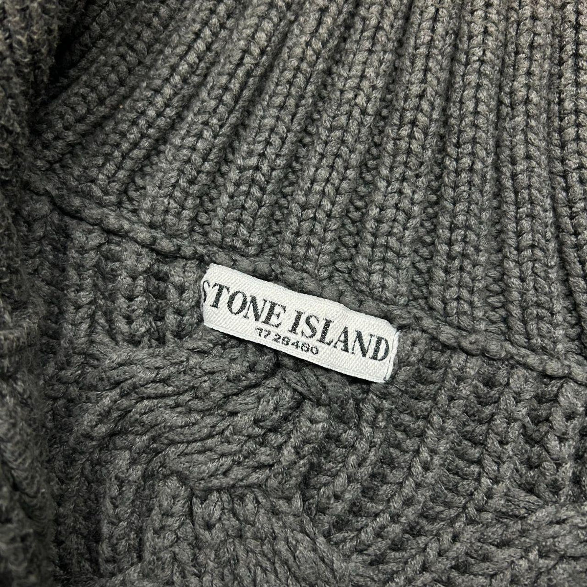 Stone Island Heavyweight Cable President Knit Hooded Jumper S
