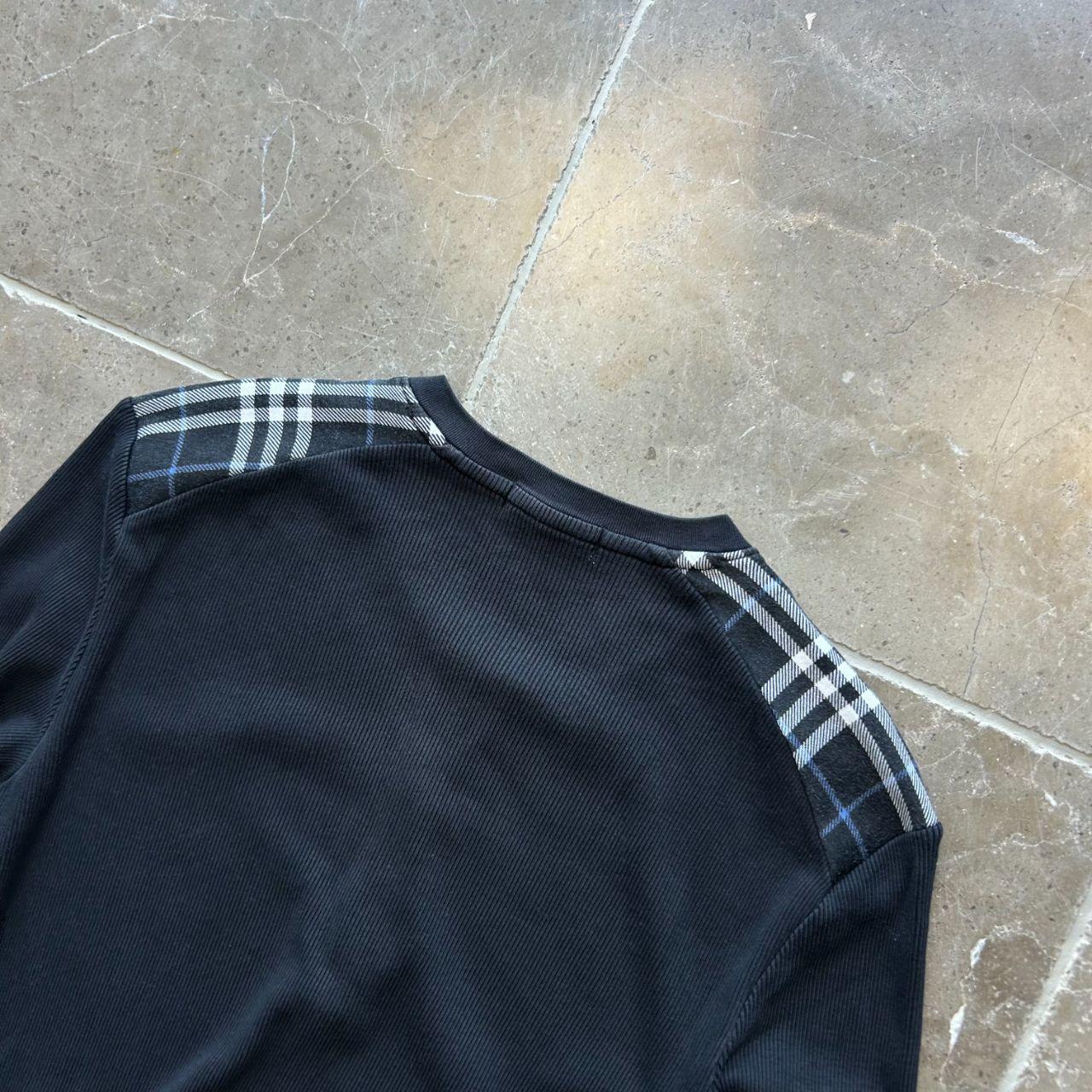 Burberry Black Label Nova Check Ribbed Henley T Shirt S
