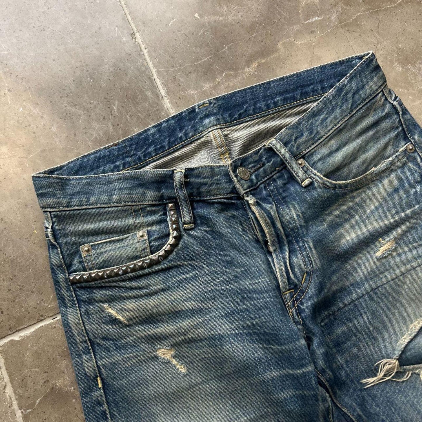 Hysteric Glamour Slim Straight Studded Denim Jeans W30 L33