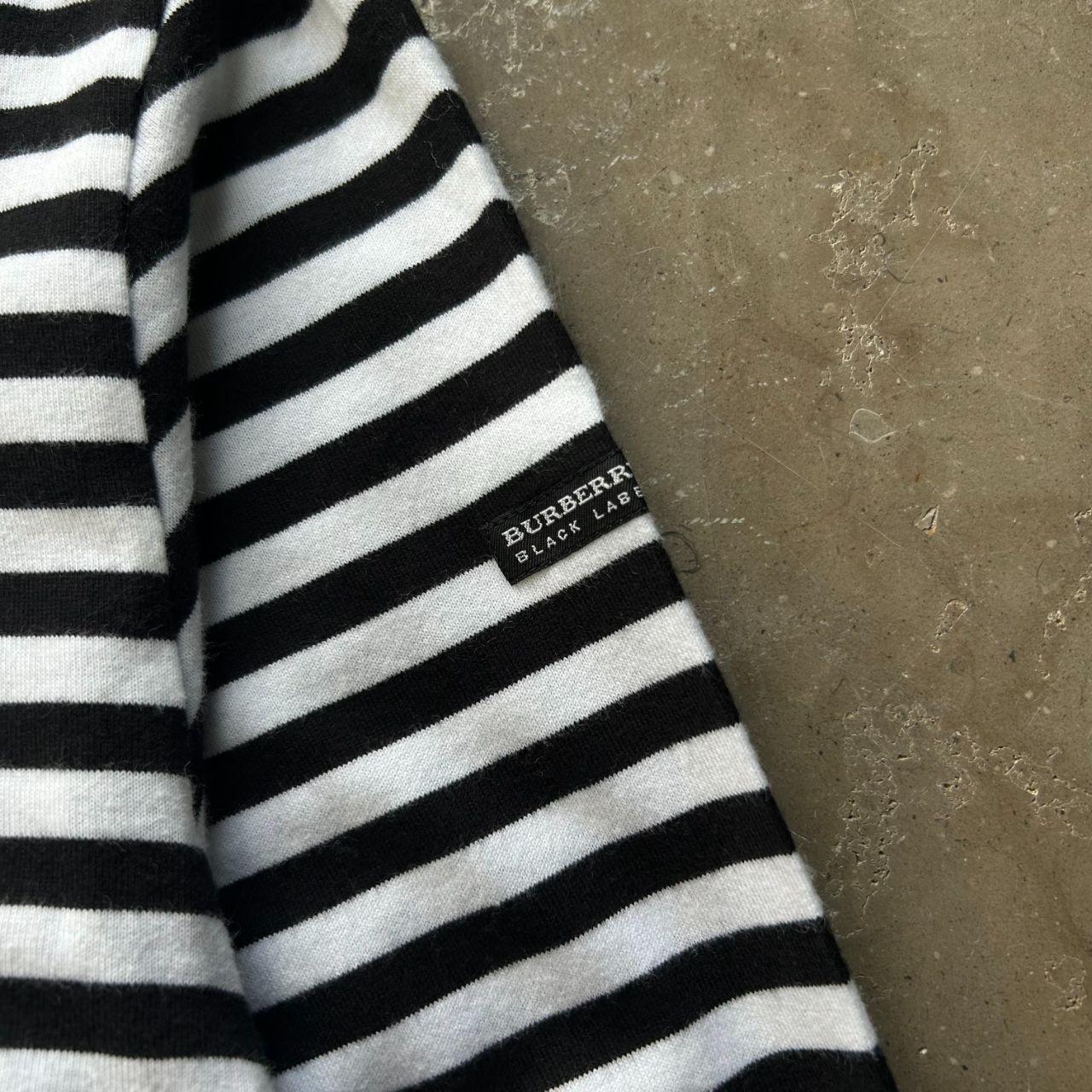 Burberry Black Label Striped Henley T Shirt M