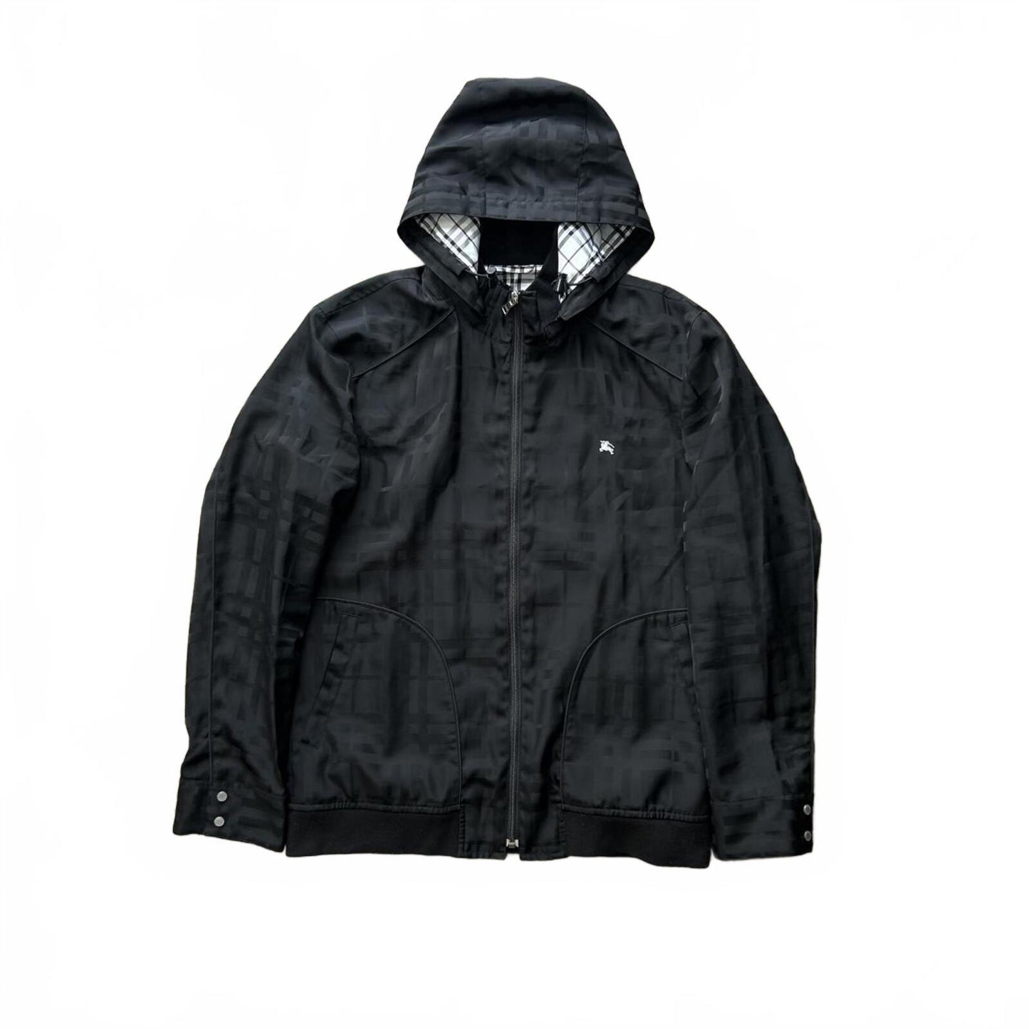 Burberry Black Label Shadow Check Lightweight Windbreaker Jacket M