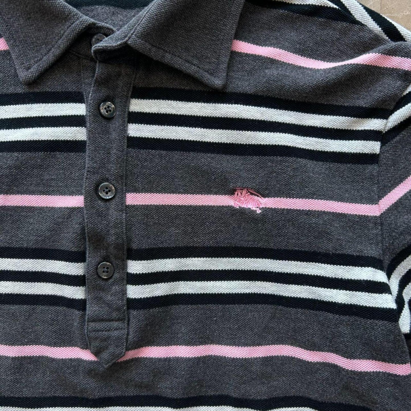 Burberry Black Label Striped Polo Shirt S