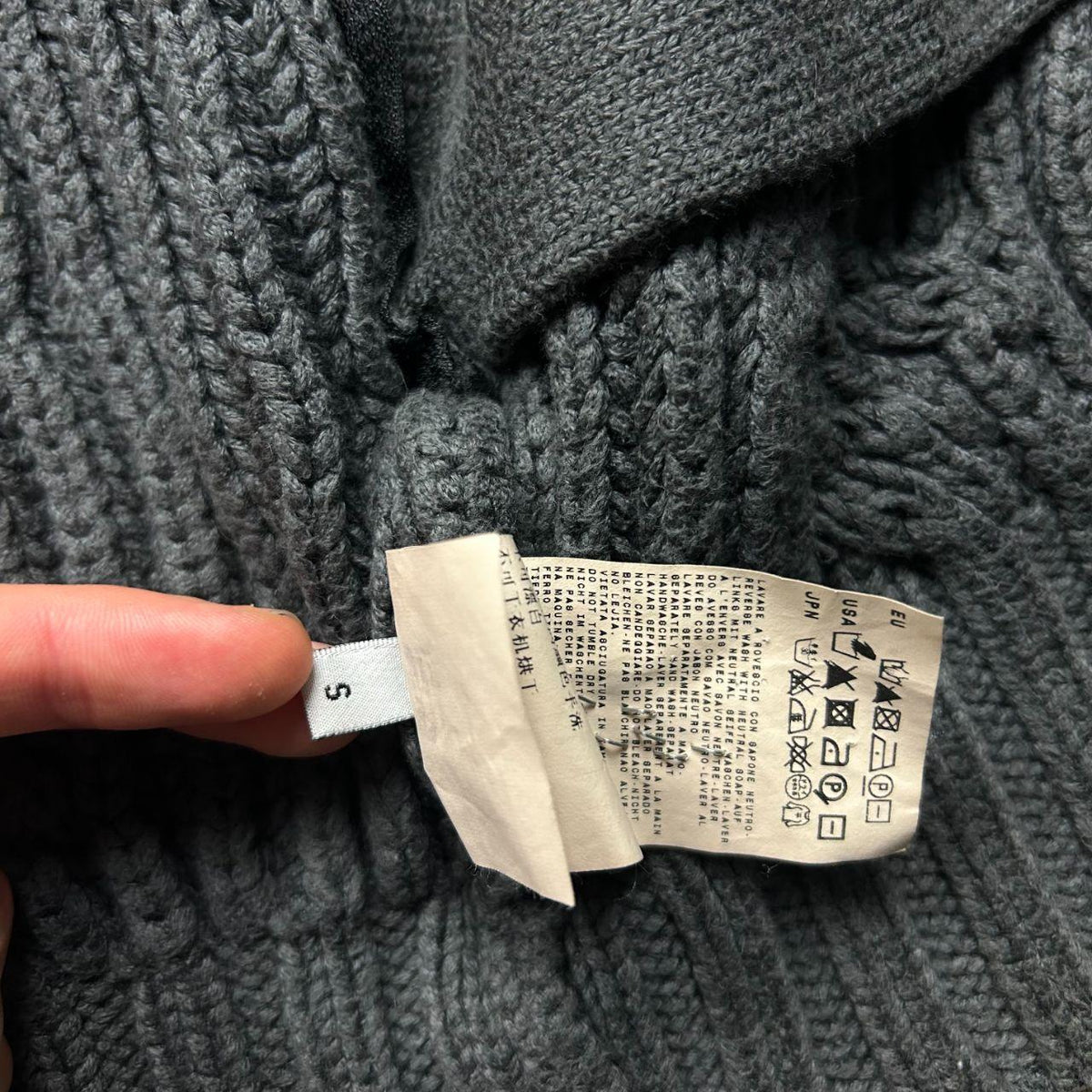 Stone Island Heavyweight Cable President Knit Hooded Jumper S