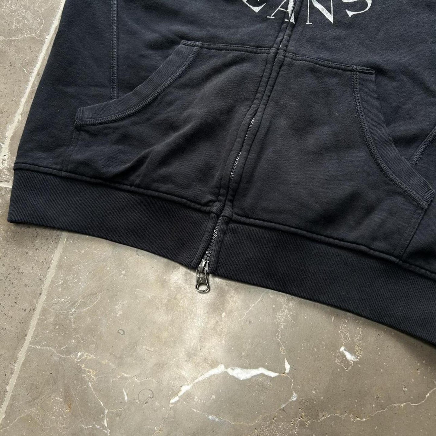 Vintage Armani Jeans Zip Up Hoodie Size L