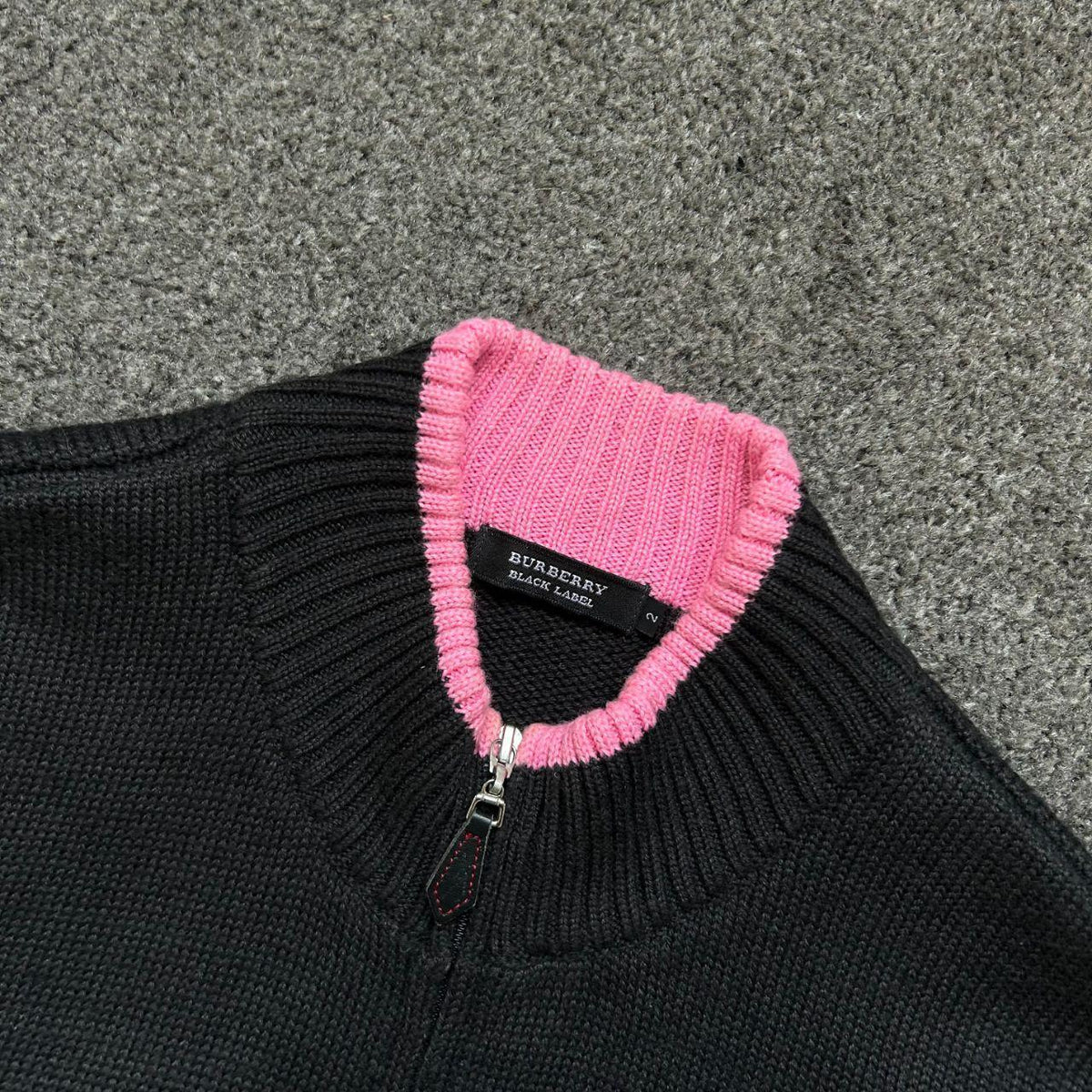 Burberry Black Label Zip Up Knit Jumper S