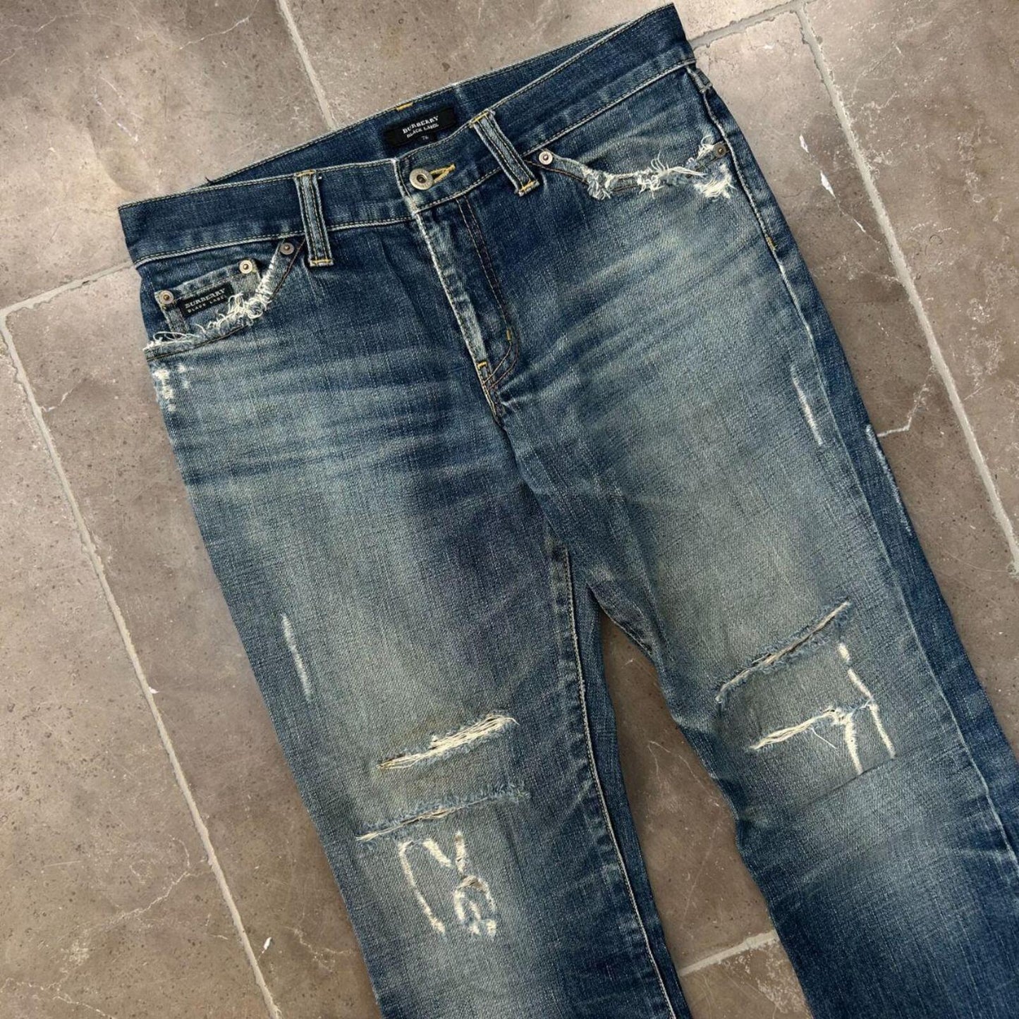 Vintage Burberry Black Label Relaxed Bootcut Jeans W30 L32