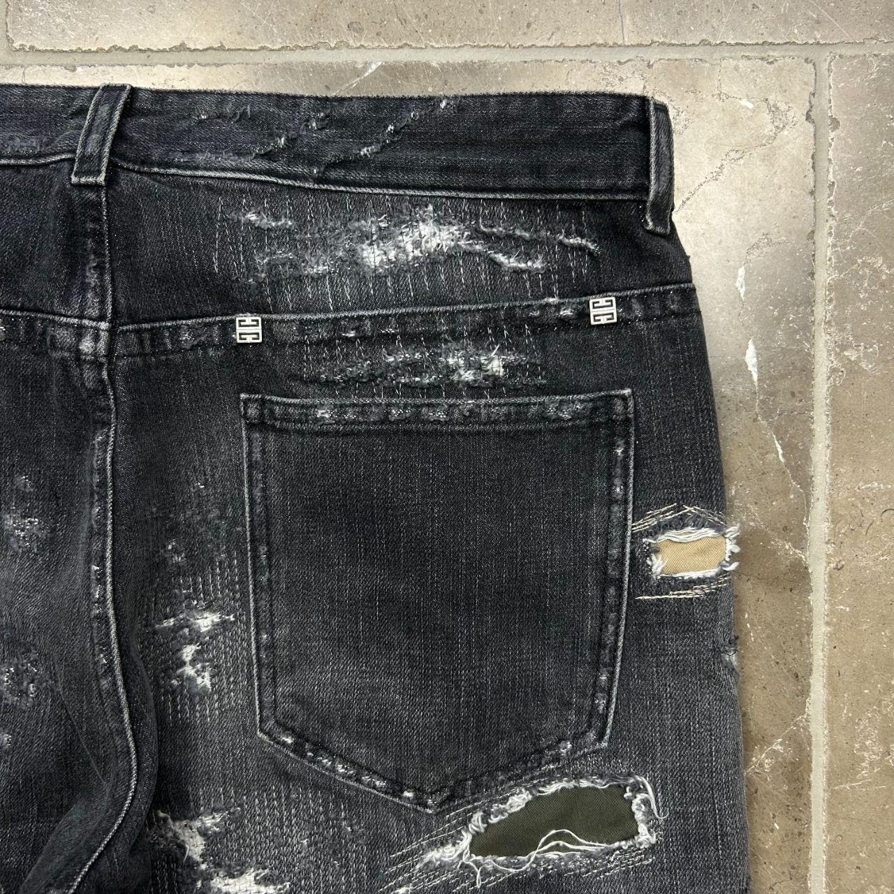 Givenchy FW22 Matthew Williams Boro Distressed Moleskin Patched Denim Jeans W32 L33