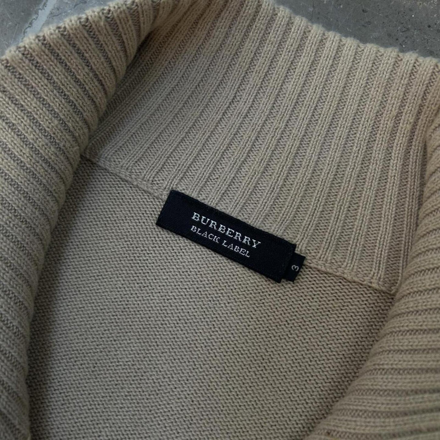 Burberry Black Label Nova Check Knit Zip Up Jumper M