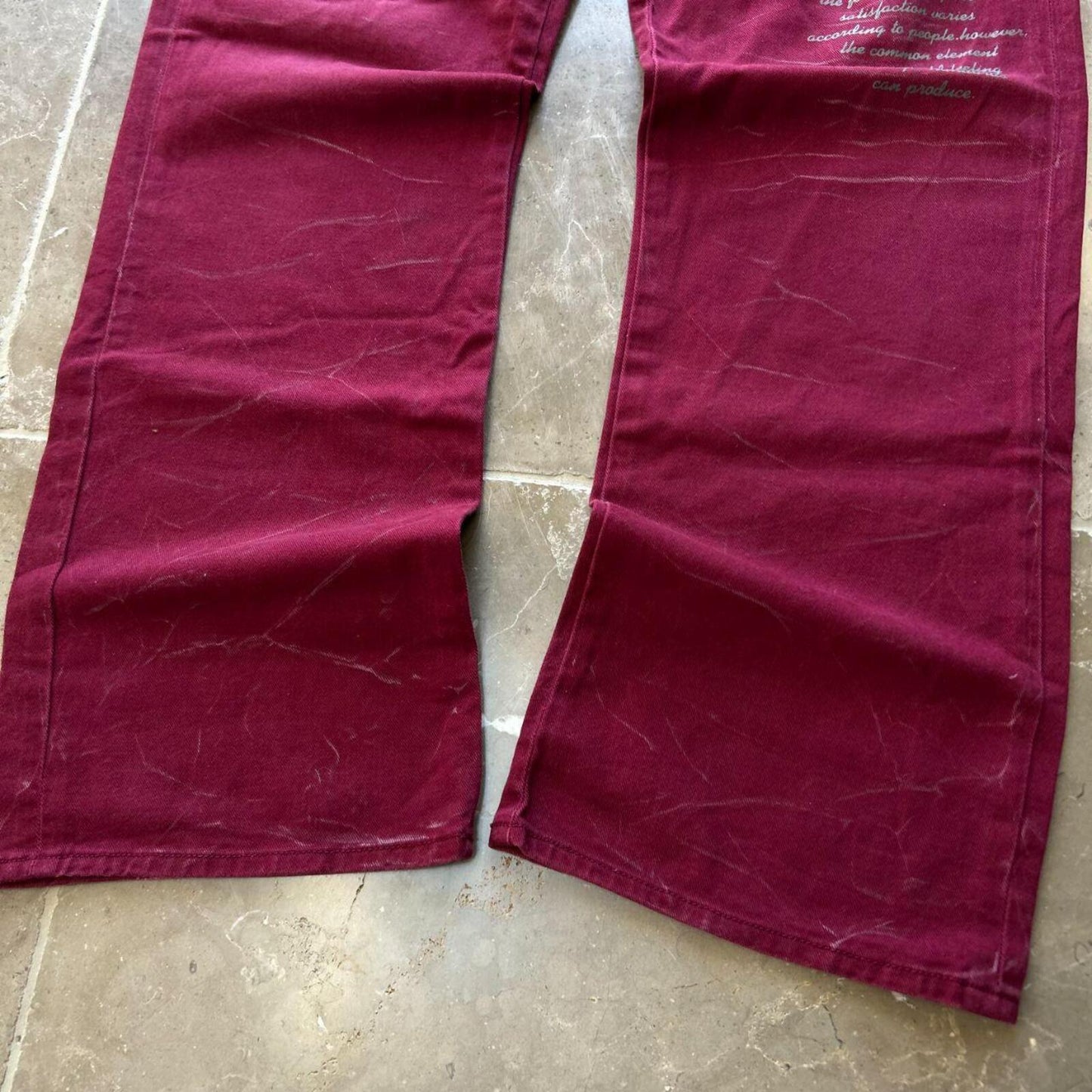 Vintage Japan Style Union Jack Faded Jeans W34 L32